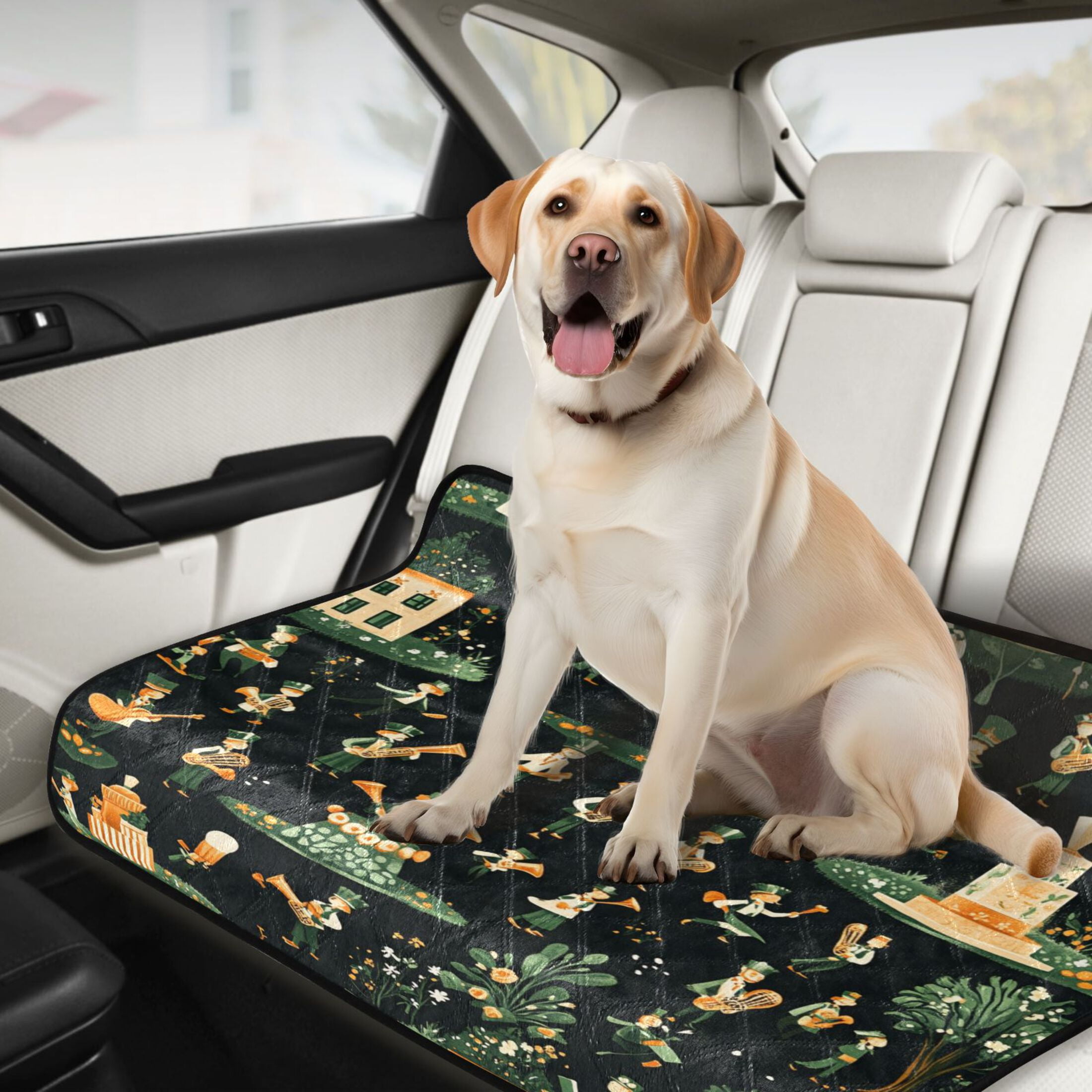 Qxltty Stpatricks Day Celebration Patterns Cat litter Pads Pet Set of 3 Diaper Mats Center Anti-leakage Layer Absorbent Soft and Comfortable