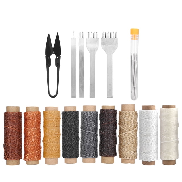1 Unidades cuero Costura kit mano encerado Hilos aguja DIY artesanía herramienta de proyecto