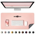 thumbnail image 6 of NOSTHEART Leather Desk Pad Protector ,Mouse Pad,Office Desk Mat, Non-Slip PU Leather Desk Blotter,Laptop Desk Pad,Waterproof Desk Writing Pad for Office and Home (31.5" x 15.7", Gray & Pink), 6 of 7