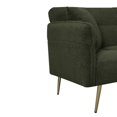 thumbnail image 6 of Gewnee Futon Sofa Bed, Convertible Double Sofa Bed with Folding Armrests - Teddy Velvet Fabric & Sturdy Wood Frame for Living Rooms & Small Spaces，Green, 6 of 11