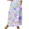 thumbnail image 2 of Nmnitkp Skirts for Women Stylish Prints Maxi Skirts for Women Ankle Length Skirt Casual Long Skirt High Waisted Maxi Skirt Reg and Skirt Long Skirt with Pockets（Halloween Print）, 2 of 5