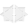thumbnail image 7 of 12"OD x 2"ID x 6 1/2"C x 1"P Axel Architectural Grade PVC Contemporary Ceiling Medallion, Two Piece, 7 of 7
