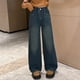 thumbnail image 4 of Cowsor Girls Baggy Jeans Distressed Denim Pants Elastic Waist Wide Leg Jeans for Girls Kids Loose, 4 of 7