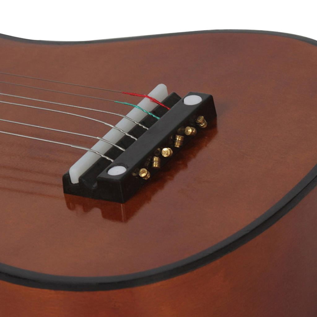 2 6-Strings Acoustic Folk Guitar for Beginners Novices Kids Musical - Coffee, 2