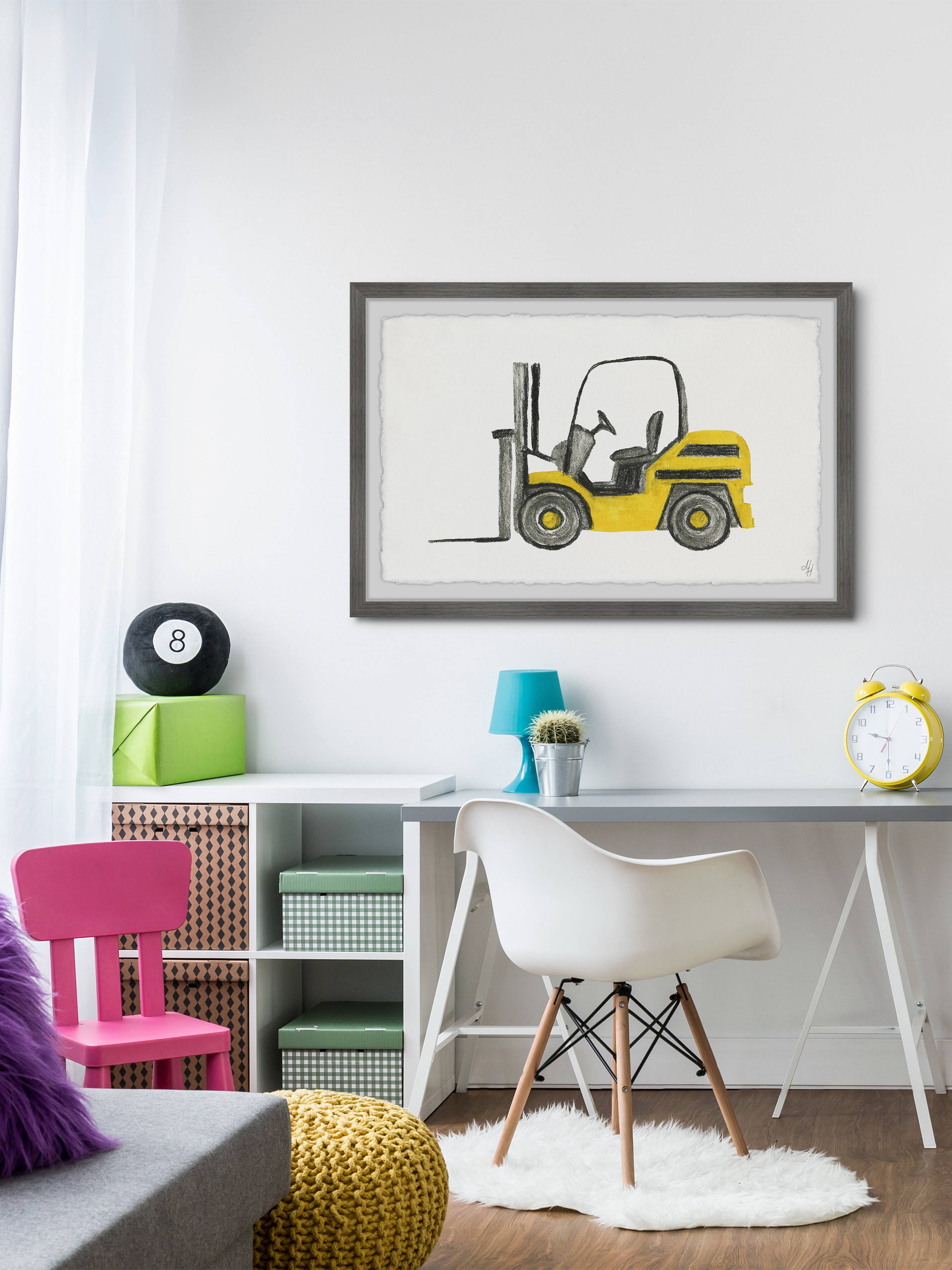 Marmont Hill Forklift Truck Framed Wall Art