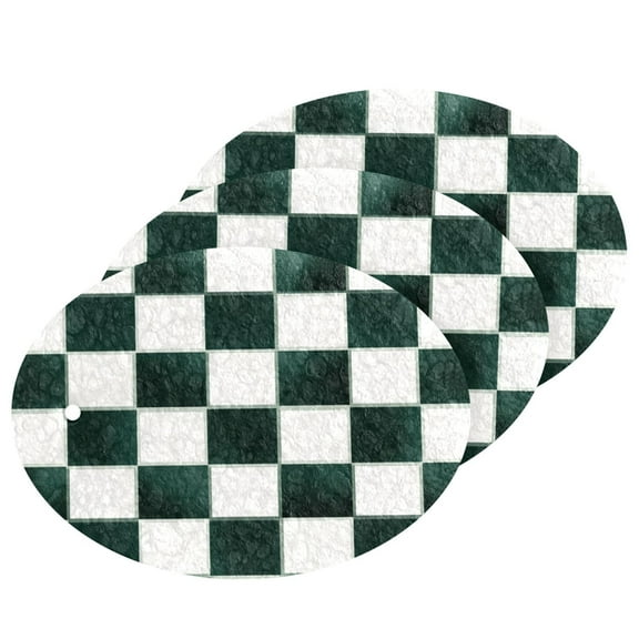 Black and White Squares Scrub Sponges for Cleaning Kitchen and Household 3pcs