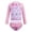 Pink Serpentine, variant on Linjinx Kids Girls Long Sleeves Rash Guard Shirt 2 Pieces Swimsuit Swimwear Bathing Suit Coral Orange 10
