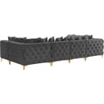 thumbnail image 5 of Meridian Furniture Tremblay Grey Velvet Modular Sectional, 5 of 18
