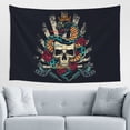 thumbnail image 1 of DouZhe Vintage Colorful Skull Rose Tapestry Modern Wall Hanging Tapestries Dorm Room Home Decor, 60" x 40", 1 of 7