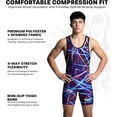 thumbnail image 2 of Exxact Sports Sublimated Men's Wrestling Singlet, High-Performance Powerlifting Singlet, Wrestling Singlets for Men (AS, Lazer), 2 of 7