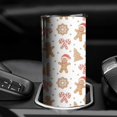 thumbnail image 3 of 20oz White Christmas Gingerbread Man Pattern Skinny Tumblers Stainless Steel Tumbler with Lid and Straw,Vacuum Insulated Double Wall Travel Tumbler Cups with Cleaning Brush for Coffee,Tea, 3 of 6