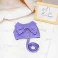 thumbnail image 3 of Adorable Pet Clothes for Cats & Small Dogs - Charming Spring & Autumn Wear Chamois Leather Bow Tie Chest Back, 3 of 4