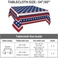 thumbnail image 4 of 4th of July Tablecloth Square 60 Inch Patriotic Memorial Independence Day Decorative Table Cloth Washable Wrinkle Stain-Resistant Polyester Holiday American Flag Blue Table Cover For Party Dinner, 4 of 5
