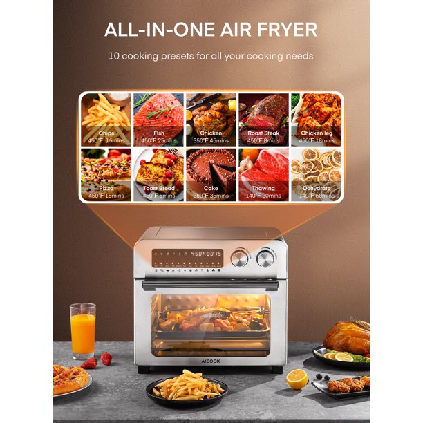 Nahomy Digital Air Fryer Toaster Oven 24 Qt Toaster Oven 12in1 Air