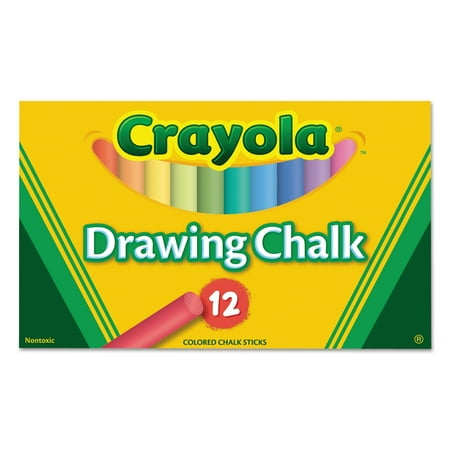 Crayola Colored Drawing Chalk, 12 Assorted Colors 12 Sticks/Set -CYO510403