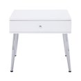 thumbnail image 3 of ACME Weizor End Table in White High Gloss & Chrome, 3 of 3