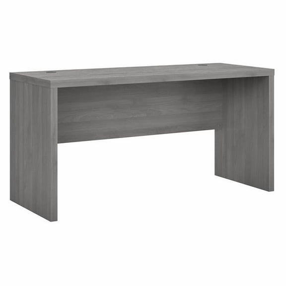 Pemberly Row 60W Credenza Desk in Modern Gray - Engineered Wood