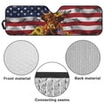 thumbnail image 6 of Yuyamidu American Flag Windshield Sun Shade, Highland Cow Car Sun Shade for Rubicon Sahara TJ JK JKU 2 Door & 4 Door, UV Rays Blocker Sun Visor Shade Keep Vehicle Cool, 6 of 7
