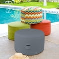 thumbnail image 3 of COVERS&ALL Round Ottoman Cover, 12 Oz PVC Waterproof, UV & Weather Resistant Patio Garden Furniture Stool Protector Indoor Outdoor Use with Air Vents & Drawstrings (24" Diameter x 18" H, Grey), 3 of 6
