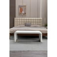 thumbnail image 2 of Loveseat Ottoman, Fabric Footstool Shoe Bench With Gold Metal Legs,Modern Bedroom Bench for Bedroom Hallway,Ivory, 2 of 7