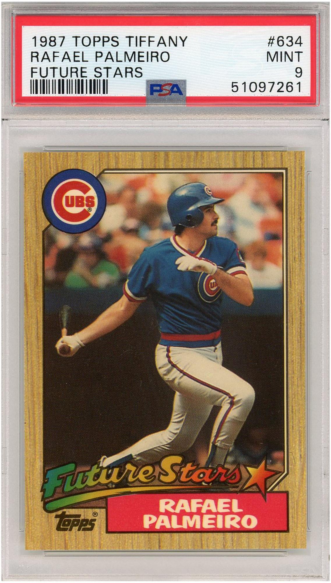 Rafael Palmeiro Chicago Cubs 1987 Topps Tiffany Future Stars #634 PSA 9 Card  - Walmart.com