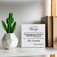 thumbnail image 5 of To My Beautiful Wife Wooden Box Sign, Romantic Gifts for Wife, Wife Gifts Birthday Christmas Anniversary Valentines Day Decorations for Office Desk, Bathroom, Bedroom Shelf Decor 5"x5", 5 of 5