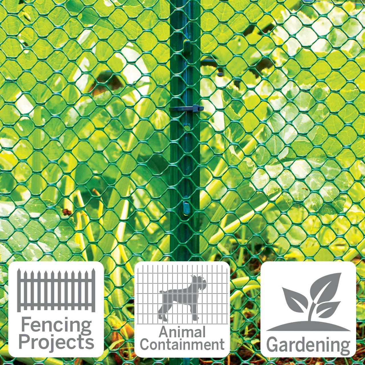 Garden Craft 36in H x 25ft L Green Plastic Vinyl Poultry Netting, Multi-purpose Netting