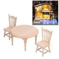 thumbnail image 4 of Dining Table Chair Model, Birch Exquisite Workmanship Dollhouse Round Table  Details  For Children For Bedroom For Living Room For Study, 4 of 8