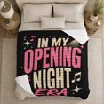 thumbnail image 5 of Opening Night Musical Theatre Typography Retro Stage Spotlight, Cozy Typography Art Scene, Warm Flannel Blanket for Living Room and Reading Nook, Art Lovers Housewarming Gift, Artistic Home Decor, 5 of 9