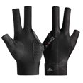 thumbnail image 5 of Open Finger Billiard Pool Gloves Adjustable Sticker Polyester Snooker Billiards Gloves Portable Lightweight Training Accessories Black Cyan, 5 of 5