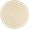 thumbnail image 1 of Base de madera natural para cesta, 1 unidad, 7,8 pulgadas, circular, sólida, para cesta de ganchillo., 1 of 9