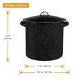 thumbnail image 3 of Vaporizador Granite Ware de 15,5 litros con estante, utensilios de cocina de porcelana negra, 3 of 5