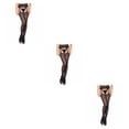 thumbnail image 4 of ZLight Bas Résille Lingerie Bas Fins Aguichant Mode Dentelle Jeux de Boîte de Nuit Collants pour Dames 3Ensemble, 4 of 6