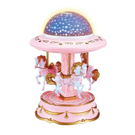 

Carousel Starry Projector Music Box 360 Degree Rotating Merry-Go-Round Night Light for Baby Boys Girls Birthday Christmas Gift