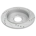thumbnail image 3 of TRQ Performance Rear Drilled Slotted Coated Brake Rotor Set for GM New, 3 of 6