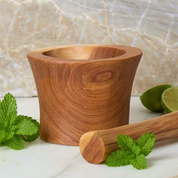 Olive Wood Mortar Pestle
