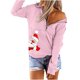thumbnail image 4 of ICHUANYI Liquidación Sudadera de manga larga con cuello en V y cremallera con estampado navideño para mujer Blusa informal Tops ICHUANYI WER202308245575, 4 of 4