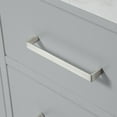 thumbnail image 2 of ARIEL Cambridge 43 Inch Grey Bathroom Vanity with Single Sink, Solid Wood, White Quartz Countertop, 1.5-Inch Edge, Left Rectangular Undermount Sink, 2 Soft Closing Doors, 5 Drawers, 2 of 10