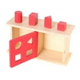 thumbnail image 2 of Objeto Caja Permanente Forma Caja de Coincidencia Pensamiento Lógico Educativo Montessori Tapa deslizante roja, 2 of 9