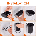 thumbnail image 4 of Pegboard Bins Peg Board Cups with Hooks & Loops 24 Pack,Assortment Organizer Accessory,Tools Storage Arrange System Kit,black, 4 of 7