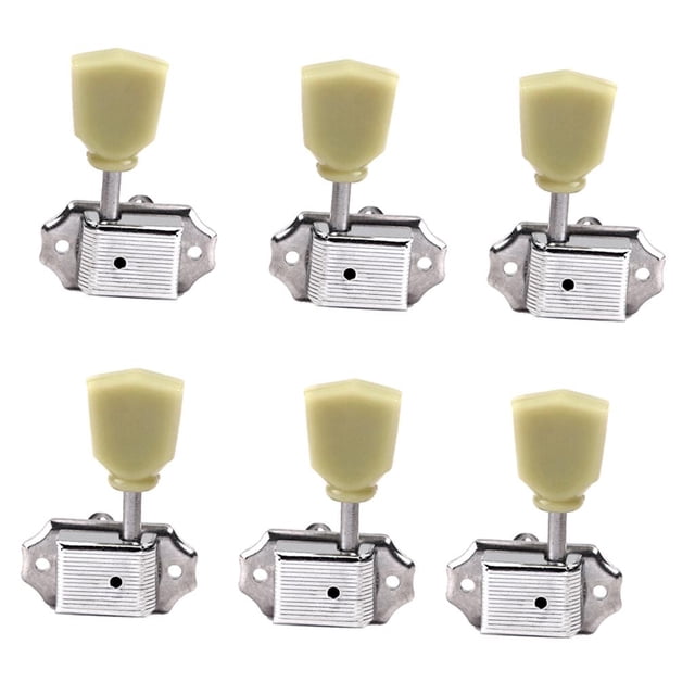 Las mejores 6 piezas de eléctricas, teclas de afinación de cuerdas, piezas de instrumentos musicales cerrados, bricolaje shamjiam Clavija de afinación de guitarra