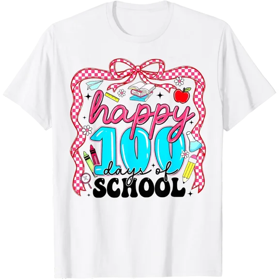 Classroom 100th Day Coquette Bow T Shirt All Size S-5XL