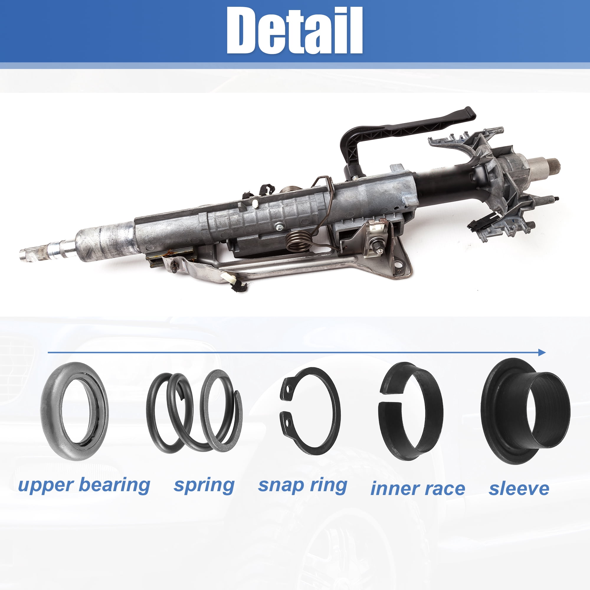 Unique Bargains Steering Column Upper Bearing Kit F4DZ-3517-A for Ford F-350 1992-1997