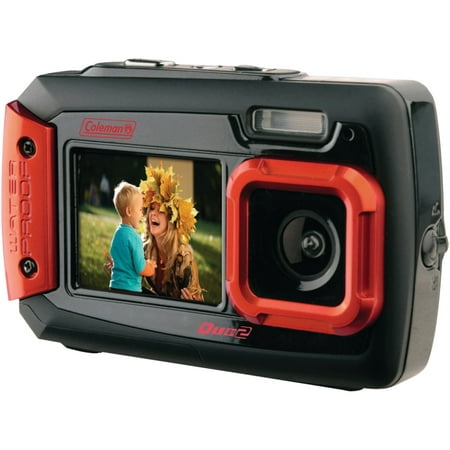 Coleman 2V9WP-R 20.0-Megapixel Duo2 Dual-Screen Waterproof Digital Camera