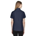 thumbnail image 2 of Harriton M560W Women's Barbados Textured Camp Shirt-Navy-2XL, 2 of 3