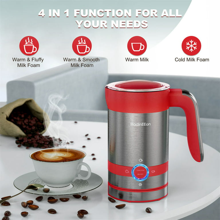 HadinEEon 4 in 1 Magnetic Milk Frother, Non-Stick Interior