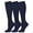 3p4 3navy, variant on Cotton Compression Socks for Women Men 8-15 mmHg Soft Mild Knee High Wide Calf Support Stockings for Nurse Travel Pregnancy blackgreypink S/M