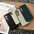 thumbnail image 4 of Magnetic Case for Samsung Galaxy S25, Compatible with Magsafe TPU PU Leather Back Cover Slim Fit Drop Protection Shockproof Case Cover for Women Men, Cyan, 4 of 7