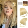 thumbnail image 3 of Thick Fringe Bangs Hair Extensions Clip In on Fringe Front Hairpiece Topper ογ T5D5, 3 of 8