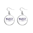 thumbnail image 1 of Dulce amor lindo estilo de cita handwrite Pendientes pendientes de plata colgantes joyas señora Unbranded M, 1 of 3